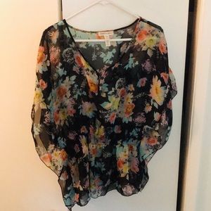Cute floral work blouse